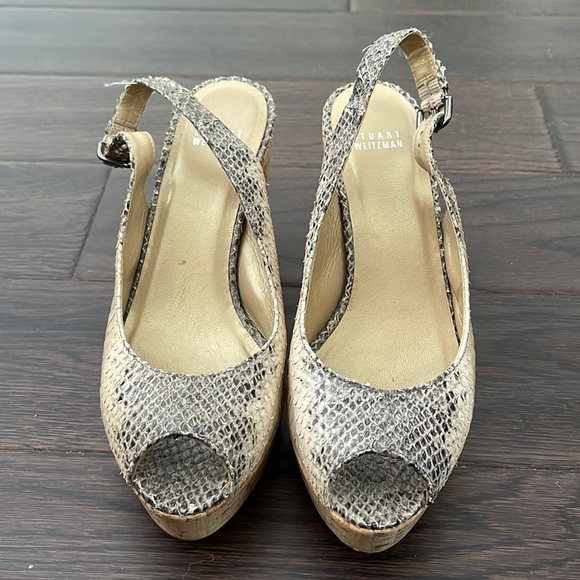 Stuart Weitzman Women’s Snakeskin Wedges
